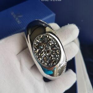 AUTHENTIC Swarovski “Sphere” Statement Bangle Cuff Bracelet NIB